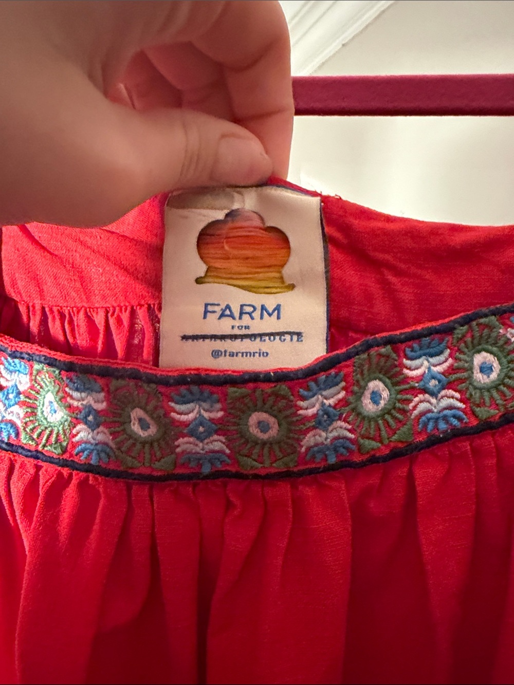 Farm Rio x Anthropologie Embroidered Square Neck Maxi Dress Red
Size: Medium - Picture 3 of 7